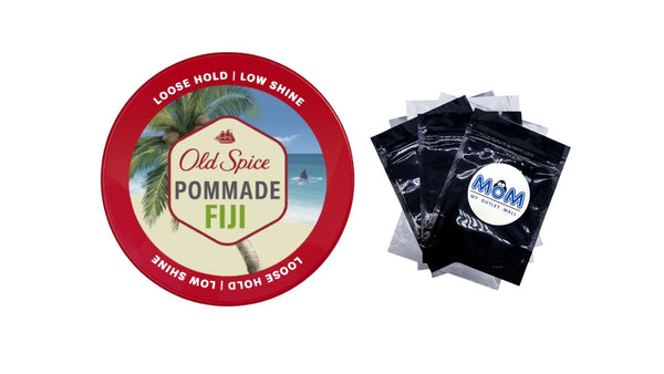 Fiji Pomade for Men, Loose Hold, Low Shine, Men's Hair Styling Pomade - 1 pack - 2.22 oz per pack - plus 3 My Outlet Mall Resealable Storage Pouches
