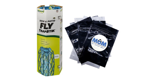 Deck Patio Fly Trapstik Outdoor Hanging Fly Trap - 1 pack - plus 3 My Outlet Mall Resealable Storage Pouches