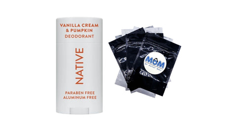 Aluminum-Free Vanilla Cream & Pumpkin Deodorant for Women and Men - 1 pack - 2.65 oz per pack - plus 3 My Outlet Mall Resealable Storage Pouches