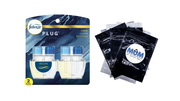 Plug In Air Freshener, Odor-Fighting Scented Oil Refill, Ocean Scent, 2 Refills - 1 pack - plus 3 My Outlet Mall Resealable Storage Pouches