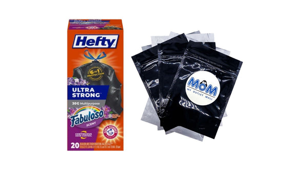 Ultra Strong 30-gallon Trash Bags, Black Large Trash Bags, Fabuloso Scent - 1 pack - 20 count per pack - plus 3 My Outlet Mall Resealable Storage Pouches