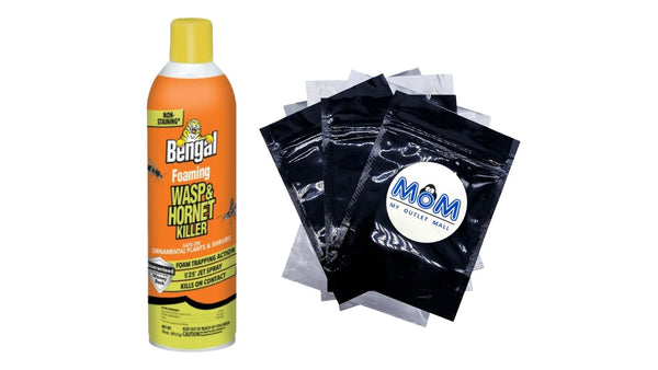 Foaming Wasp & Hornet Killer, Aerosol Can - 1 pack - 16 oz per pack - plus 3 My Outlet Mall Resealable Storage Pouches
