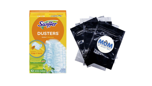 Dusters Refill for Cleaning, Feather & Microfiber Duster Alternative, Gain - 1 pack - 10 count per pack plus 3 My Outlet Mall Resealable Storage Pouches