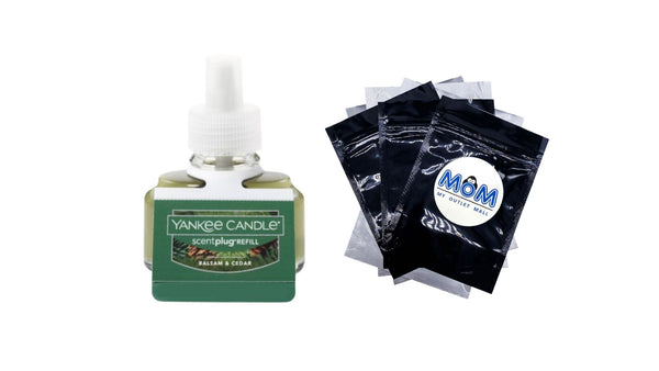 Balsam & Cedar Scent Plug Refill - 1 pack - plus 3 My Outlet Mall Resealable Storage Pouches