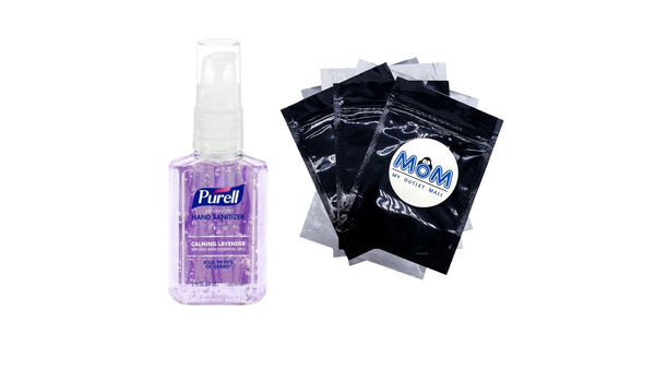Advanced Hand Sanitizer Calming Lavender Gel, Infused w/ Essential Oils, Pump Bottle (Adult) - 1 pack - 2oz per pack - plus 3 My Outlet Mall Resealable Storage Pouches