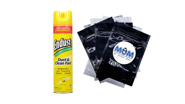 Multi-Surface Dusting and Cleaning Spray, Lemon Zest - 1 pack - 12 oz per pack  plus 3 My Outlet Mall Resealable Storage Pouches