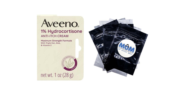 Maximum Strength 1% Hydrocortisone Anti-Itch Cream, Triple Oat - 1 pack - plus 3 My Outlet Mall Resealable Storage Pouches