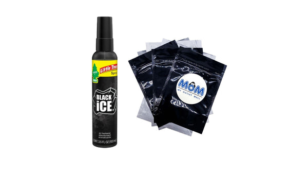 Air Freshener Spray Black Ice - 1 pack - 3.5 Fl oz per pack - plus 3 My Outlet Mall Resealable Storage Pouches