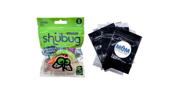 Citronella and Geraniol Coil Bracelet Band Insect Repellant, Multi-Color, Deet Free - 1 pack - 5 Count - plus 3 My Outlet Mall Resealable Storage Pouches