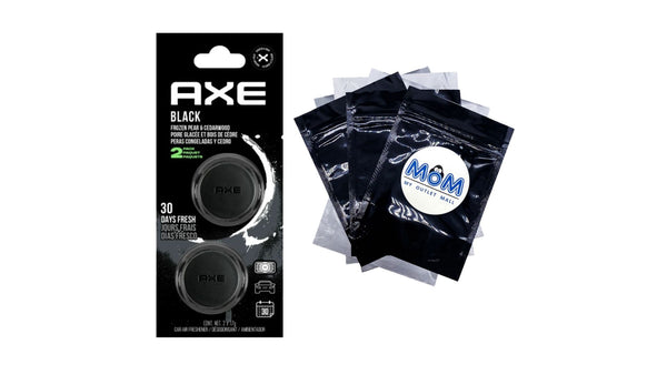 Mini Vent Clip Car Air Freshener Black Scent - 1 pack - 2 count per pack - plus 3 My Outlet Mall Resealable Storage Pouches