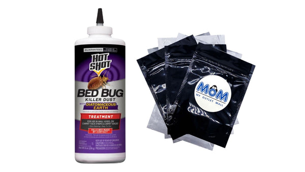 Bed Bug Killer Dust with Diatomaceous Earth, Treatment for Bed Bugs - 1 pack - 8 oz per pack - plus 3 My Outlet Mall Resealable Storage Pouches