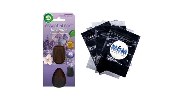 Essential Mist Refill, Lavender and Almond Blossom, Essential Oils Diffuser - 1 pack - plus 3 My Outlet Mall Resealable Storage Pouches
