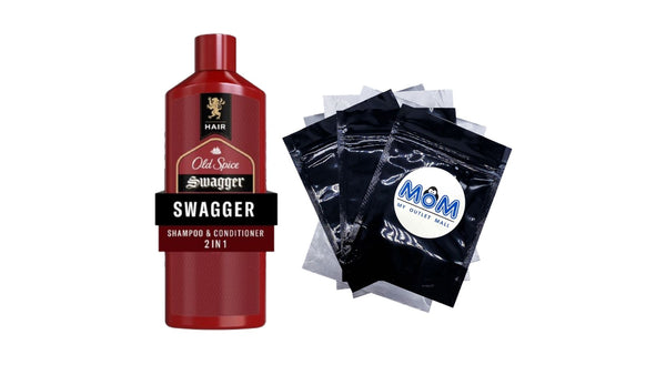 Men's 2-in-1 Shampoo and Conditioner, All Hair Types, Swagger - 1 pack - 13.5Fl oz per pack - plus 3 My Outlet Mall Resealable Storage Pouches