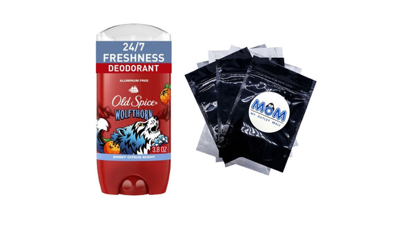 Old Spice Aluminum Free Men's Deodorant, Invisible Solid Stick, Wolfthorn, Sweet Citrus Scent - 1 pack - 3.8 oz per pack - plus 3 My Outlet Mall Resealable Storage Pouches