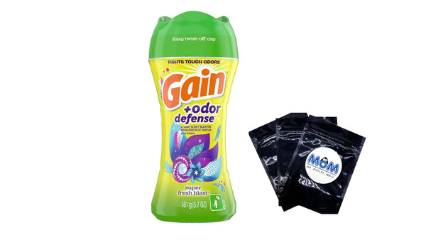 Odor Defense In-Wash Scent Booster, Super Fresh Blast Scent- 1 pack - 5.7 oz per pack - plus 3 My Outlet Mall Resealable Storage Pouches