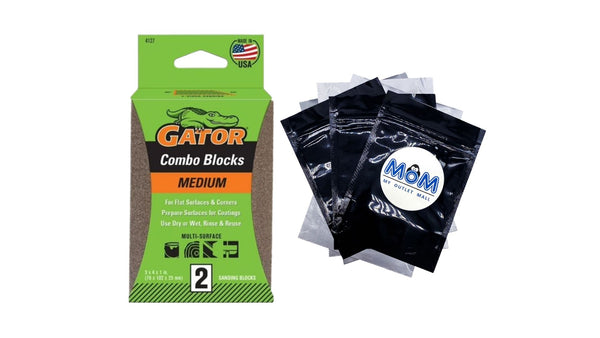 2-5/8x4 Angled Sponge Medium - 1 pack - 2 count per pack - plus 3 My Outlet Mall Resealable Storage Pouches