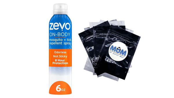 On Body Mosquito Repellent + Tick Repellent  Bug Spray Aerosol - 1 pack - 6 oz per pack - plus 3 My Outlet Mall Resealable Storage Pouches