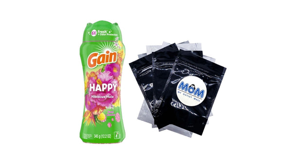 In-Wash Laundry Scent Booster Beads, Happy, Hibiscus Hula - 1 pack - 12.2 oz per pack  plus 3 My Outlet Mall Resealable Storage Pouches