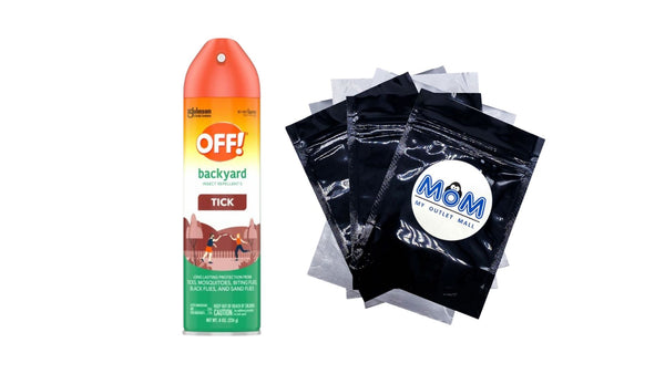 Deep Woods Tick Repellent V, Long Lasting Outdoor Mosquito Bug Spray - 1 pack - 8 oz per pack - plus 3 My Outlet Mall Resealable Storage Pouches