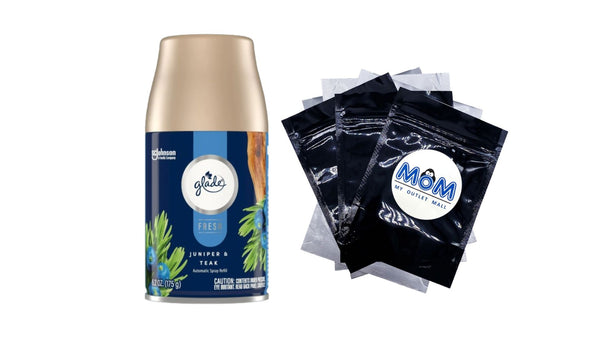 Automatic Spray Refill, Air Freshener, Infused with Essential Oils, Juniper & Teak - 1 pack - 6.2 oz per pack - plus 3 My Outlet Mall Resealable Storage Pouches
