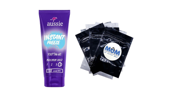 Instant Freeze Sculpting Hair Gel for Curly Hair, Straight Hair, and Wavy Hair, Unisex - 1 pack - 7 oz per pack - plus 3 My Outlet Mall Resealable Storage Pouches
