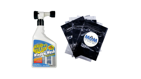 Hose End Window Wash Cleaner Liquid Concentrate - 1 pack - 32 oz per pack - plus 3 My Outlet Mall Resealable Storage Pouches