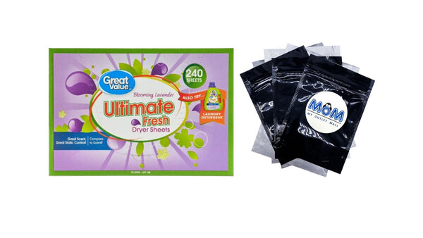 Ultimate Fresh Dryer Sheets, Blooming Lavender, Compare to Gain - 1 pack - 240 Count - plus 3 My Outlet Mall Resealable Storage Pouches