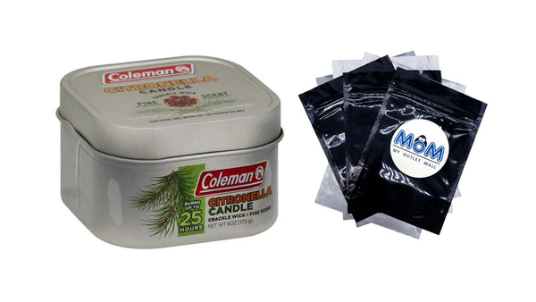 Repellents Pine Citronella Candle, Silver- 1 pack - 6 oz per pack - plus 3 My Outlet Mall Resealable Storage Pouches