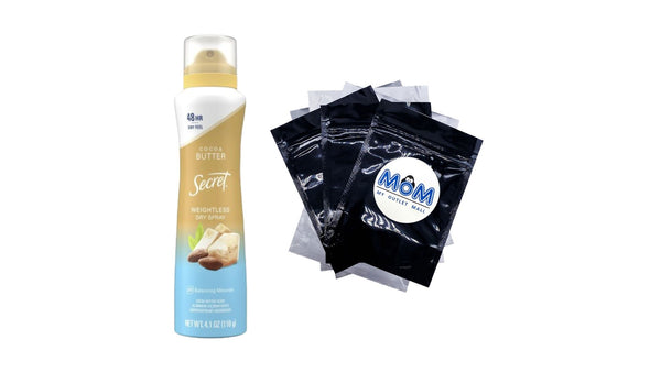 Weightless Dry Spray Antiperspirant & Deodorant for Women, Cocoa Butter Scent - 1 pack - 4.1 oz per pack - plus 3 My Outlet Mall Resealable Storage Pouches