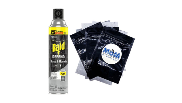 Defend Outdoor Defense System Wasp and Hornet Bug Spray, Insect Killer - 1 pack - 17.5oz per pack - plus 3 My Outlet Mall Resealable Storage Pouches