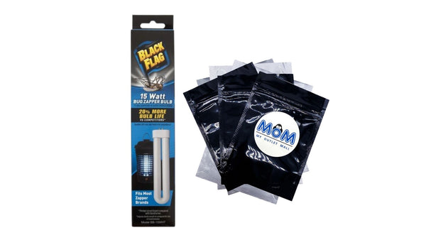 15 Watt Universal Electronic Bug Zapper Insect Killer Replacement Bulb, White Bulb - 1 pack - plus 3 My Outlet Mall Resealable Storage Pouches