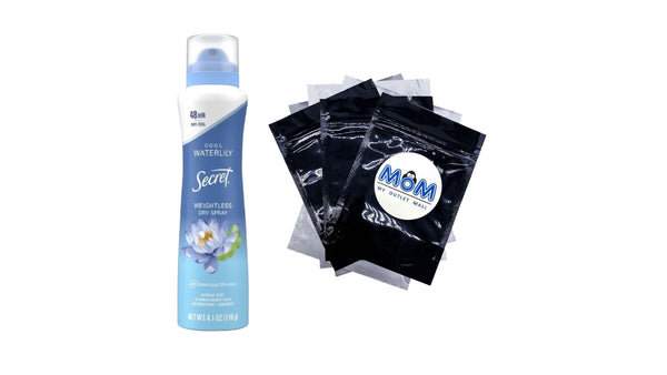 Dry Spray Antiperspirant Deodorant, Waterlily and Argan Oil - 1 pack - 4.1 oz per pack - plus 3 My Outlet Mall Resealable Storage Pouches