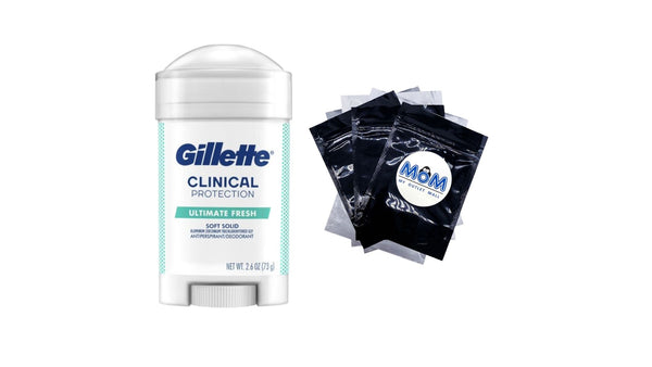 Antiperspirant Deodorant for Men, Clinical Soft Solid, Ultimate Fresh, 72 Hr. Sweat Protection - 1 pack - 2.6 oz per pack - plus 3 My Outlet Mall Resealable Storage Pouches