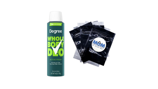 Men Whole Body Deodorant Spray for Men Active Fresh Scent Aluminum Free - 1 pack - 4 oz per pack - plus 3 My Outlet Mall Resealable Storage Pouches