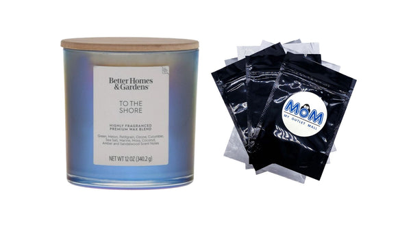 To the Shore Scented 2-Wick Iridescent Jar Candle - 1 pack - 12 oz per pack - plus 3 My Outlet Mall Resealable Storage Pouches