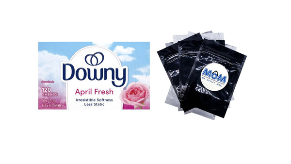 Fabric Softener Dryer Sheets, April Fresh Scent - 1 pack - 120 Count - plus 3 My Outlet Mall Resealable Storage Pouches