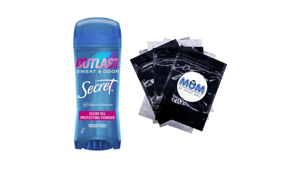 Outlast Clear Gel Antiperspirant Deodorant, Protecting Powder - 1 pack - 3.4 oz per pack - plus 3 My Outlet Mall Resealable Storage Pouches