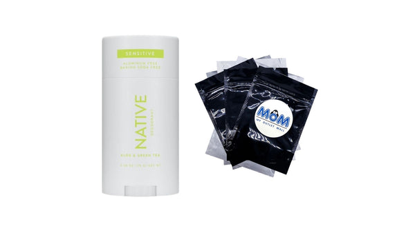 Deodorant, Sensitive, Aluminum Free, Aloe & Green Tea, for Women and Men - 1 pack - 2.65 oz per pack - plus 3 My Outlet Mall Resealable Storage Pouches