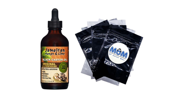 Pure Castor Hair Oil - 1 pack - 4Fl oz per pack - plus 3 My Outlet Mall Resealable Storage Pouches