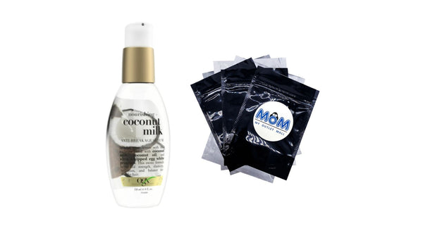 Coconut Milk Moisturizing Strength & Shine, Leave-In Treatment Hair Serum - 1 pack - 4Fl oz per pack - plus 3 My Outlet Mall Resealable Storage Pouches