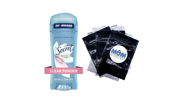 Flawless Clear Gel Antiperspirant and Deodorant for Women, Clean Powder - 1 pack - 3.4 oz per pack - plus 3 My Outlet Mall Resealable Storage Pouches