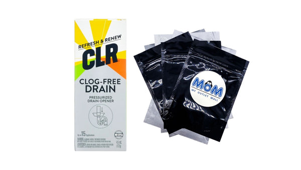 Clog-Free Drain Opener, Chemical-Free Pressurized Air Canister - 1 pack - 4.5 oz per pack - plus 3 My Outlet Mall Resealable Storage Pouches