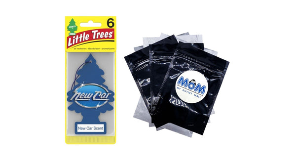 Air Freshener New Car Scent Fragrance 6 count - 1 pack - plus 3 My Outlet Mall Resealable Storage Pouches