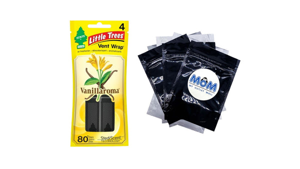 Air Freshener Vent Wrap Vanillaroma - 1 pack - 4 count per pack plus 3 My Outlet Mall Resealable Storage Pouches