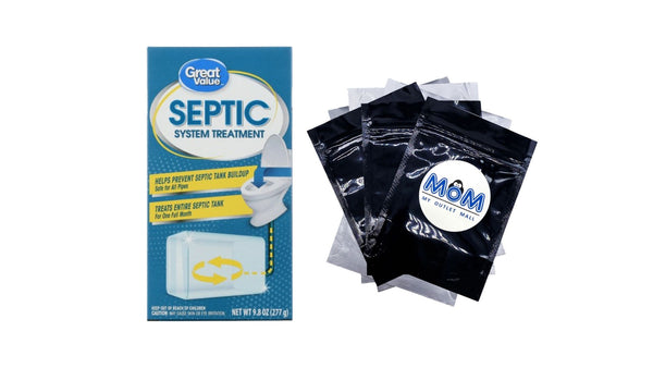 Septic System Treatment - 1 pack - 9.8 oz per pack - plus 3 My Outlet Mall Resealable Storage Pouches