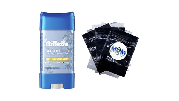Clear Gel Antiperspirant and Deodorant for Men Tropical Breeze Scent - 1 pack - 3.8 oz per pack - plus 3 My Outlet Mall Resealable Storage Pouches
