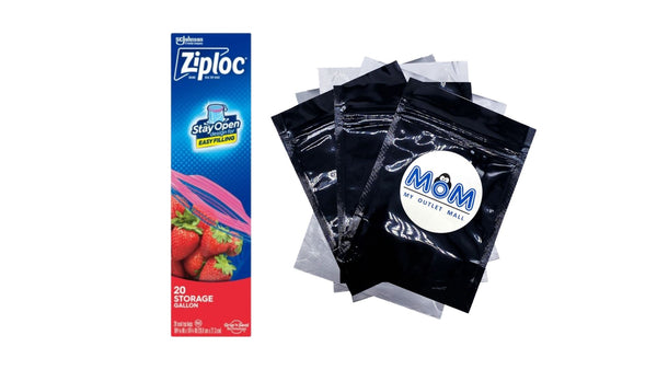 Storage Bags, School Supplies, with Grip 'n Seal Technology, Gallon - 1 pack - 20 Count - plus 3 My Outlet Mall Resealable Storage Pouches