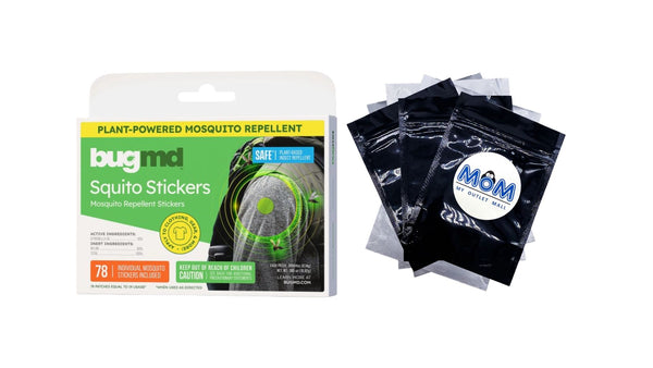 Squito Stickers for Adults, Citronella-Based Mosquito Repellent Patches - 1 pack - plus 3 My Outlet Mall Resealable Storage Pouches