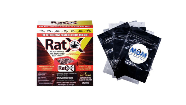 Ready-to-Use Rat Bait Trays - 1 pack - 2 Count - plus 3 My Outlet Mall Resealable Storage Pouches