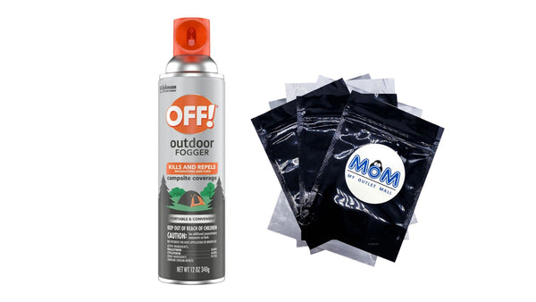 Outdoor Mosquito Fogger, Campsite Insecticide with up to 6 Hours of Protection - 1 pack - 12 oz per pack - plus 3 My Outlet Mall Resealable Storage Pouches